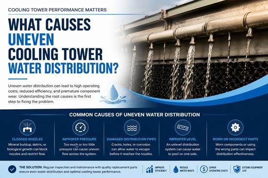 What Causes Uneven Cooling Tower Water Distribution?